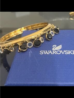 Vintage Signed SWAROVSKI - Swan Hangtag - Bezel Set Crystals - RARE